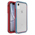 LifeProof Slam Series Case for iPhone XR (Only) - Retail Packaging - Varsity (Clear/Red/Blue)