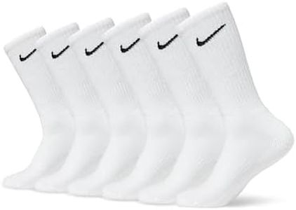 Nike Men's Everyday Cushion Crew Training Socks (6 Pair), White/Black, M