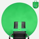 Webaround Big Shot 142 cm | Green | Portable Collapsible Webcam Backdrop | Attaches to Any Chair | Wrinkle-Resistant Fabric | Ultra-Quick Setup and Takedown | Perfect for Zoom, Webex, Teams, etc.