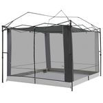 KAMPKEEPER Inner Tent,Camping Cube for Pop Up Canopy Tent, Converts 10'x10' Straight Leg Canopy into Camping Inner Tent–Fully Vented Roof(Canopy & Frame NOT Included) (Black)