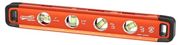 Swanson Tool SVT011 11-Inch Savage Aluminum Torpedo Level with Neodymium Magnets , Orange