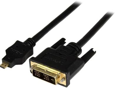 StarTech.com Cable de 1m Adaptador Conversor Micro HDMI a DVI-D para Tablet y Teléfono Móvil - Convertidor de Vídeo para Dispositivos Micro HDMI Tipo D a DVI-D Monoenlace (HDDDVIMM1M)