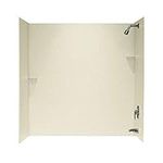 Swanstone SS00603.037 Solid Surface Glue-Up 3-Panel Bathtub Wall Kit, Bone, 30-in L X 60-in H X 60-in H