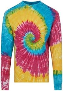 DARESAY Long Sleeve Tie Dye T-Shirt, for Men, Women and Teens (Up to 5XL)