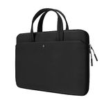 JOOEER 13 inch Protective Laptop Sleeve Case for 13-Inch Macbook Air/Pro Laptop Chromebook Computer, Slim Lightweight Computer Carrying Bag Cover Briefcase with Handle, Black