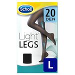 Scholl Light Legs Compression Tights for Women, 20 Denier, Black, Large