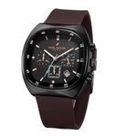 Daniel Hechter Paris Bercy Collection Modern Chronograph Watch for Men with Square Dial and Silicon Band-DHM1001