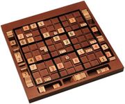 WE Games Wooden Sudoku Board with Storage Slots in Medium Stain - 11.5 in.