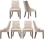 COLAMY Wingback Upholstered Dining 