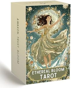 Tarot Deck Unique, 78 Floral Tarot Cards with Guidebook, Modern Witch Tarot for Beginners and Experienced Readers, Divination and Spiritual Growth Tool