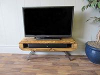 Retro tv stand, narrow tv unit rustic industrial 80 cm