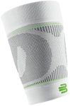 Bauerfeind Sports Compression Upper Leg Sleeves (1 Pair) - Thigh Compression for Improved Blood Circulation and Recovery - Thigh Sleeve for Quad and Hamstring Support - Washable and Durable (White, Medium/Long)