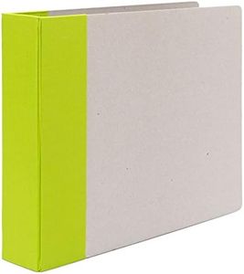 American Crafts 12-Inch by 12-Inch D-Ring Modern Scrapbooking Album, Key Lime, Albums Refills Arts Crafts Supplies Scrapbooking Supplies Album Cover Kit for Kids Album for Adults Scrapbook Album Kit