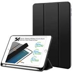 DuraSafe Cases for iPad Air 6th Air 11 2024 Air 5th 2022 Air 4th 2020 Gen MM6R3HN/A MM6T3HN/A MYHX2HN/A MYJ22HN/A Protective Durable TPU Silicone Back Case with Pencil Holder - Black