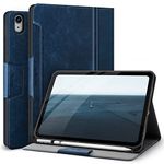 Antbox Case for iPad 10th Generation 10.9'' 2022 with Built-in Apple Pencil Holder Auto Sleep/Wake Function PU Leather Smart Cover for iPad 10th Gen 10.9 Inch (Blue)