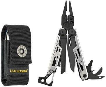 LEATHERMAN - Signal Camping Multitool with Fire Starter, Hammer and Emergency Whistle, Limited Edition Black/Silver