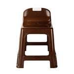 Regalo Backrest Premium Plastic Stool Chair | Strong Support for Bathroom | Multipurpose (Brown)