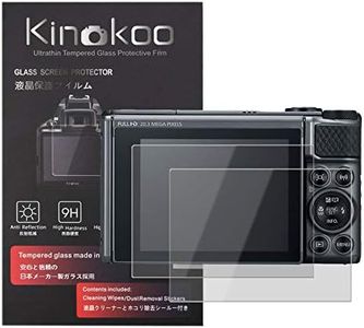 kinokoo Película de Vidrio Templado para Canon PowerShot SX730 HS/SX740 HS Crystal Clear Film Protector de Pantalla Canon SX730 SX740 sin Burbujas/antiarañazos (Paquete de 2)
