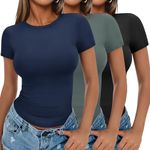 Ekouaer Womens Basic Tee Shirts 3 P