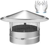 12Inch Round Chimney Cap,Adjustable Roof Cap for Vents,Chimney Cap with Screen in Stainless Steel,Round Rain Cap for All-Round Chimney Protection,Round Roof Rain Chimney Cover,12Inch Round Chimney Cap