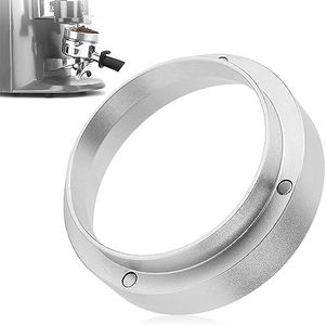 DIKEBAO Anneau de Dosage, Entonnoir de Dosage Expresso 58MM, Anneau de Dosage de Café en Aluminium, Accessoires de Machine À Café, Anneau de Dosage Magnétique de Café pour Machine à Café (Argent)