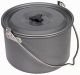 Aluminum Alloy Camping Hanging Pot with Lid Lifter Handle Lightweight 4200ml Portable Pot for Camping Cooking Hiking Picnic