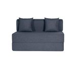 Wakefit Sofa Cum Bed | 1 Year Warranty | Sofa 2 Seater, Sofa Bed 6 X 3.8 Feet, Folding Sofa Bed, Sofa Cum Beds for Living Room with 2 Cushions, Diwali Gifts - Flipper (Fabric, Omega Blue)