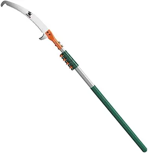 HUNKENR Tree Pruner Pole Saw Manual Extendable Long Tree Pruner Extendable，Pole Pruning Saw 18ft