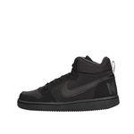Nike Youths Court Borough Mid Black Nubuck Trainers 39 EU