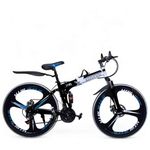 ROAD FASTARS X6 Series 21-Speed Gear Cycle for Men | Foldable 26-Inch Bicycle with 3-Spoke Alloy MacWheels, Dual Disc Brakes & Dual Suspension|Off-Road & City Riding Bike (Black)