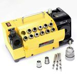 MRCM Drill Bits Sharpener, 3-15mm, 95°-135° Point Angle, 13 Collets, Portable, 1 Unit