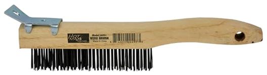 Hot Max 26051 4 by 16 Carbon Steel Shoe Handle Wire Brush with Scraper