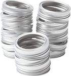 48 Pcs Regular Mouth Canning Jar Bands, 70mm Replacement Metal Rings for Mason Jar Regular Mouth, Reusable Split-Type Leak Proof Bands Rings (48 Pcs Bands, Sliver)