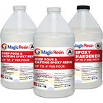 Deep Pour Epoxy Resin for River Table | 3 Gallon (11.4 L) | 4'' DEEP Pour, Casting & Art Epoxy Resin Kit | Crystal Clear | for River Tables, Deep Pour, Casting, Molding, Jewelry, Crafting & More