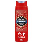 Old Spice Captain Shower Gel and Shampoo for Men, 2-in-1 Shower Gel + Shampoo, with Male Long-Lasting Fragrance, 6 x 250 ml