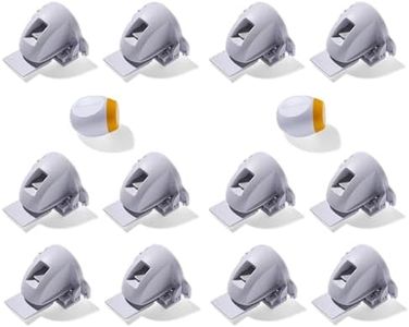 Safety 1st Adhesive Magnetic Cabinet Locks, Includes 12 Child Locks for Cabinets & Drawers, 2 Keys, White