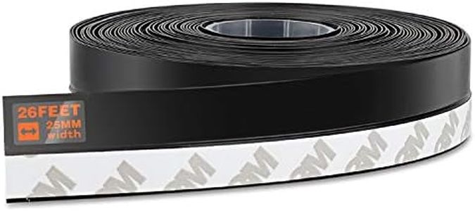 26 Feet Silicone Seal Strip, Weather Stripping Seal Tape for Door, Window & Shower Glass Gaps (Black, 35MM)