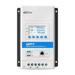 EPEVER 40A MPPT Solar Charge Controller 12V/24V Auto Working Max PV 100V Modular Design Solar Panels MPPT Regulator with LED&LCD Display Double USB Port for Solar Home System