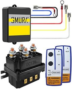 Wireless Winch Remote Control Kit, 12V 250A Winch Solenoid Relay Contactor & 2 Remote Controller, Control Distance Up to 165Ft, Fit for 2000-5000lbs ATV UTV SUV Boat Vehicles Trailer Trucks