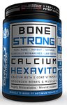 Grizzly Nutrition- Bone Strong - Calcium Hexavito, With 5 Core Vitamins, Stronger bones, muscles, 250 grams powder, most bioavailable calcium citrate malate, zero additives, fillers, preservatives