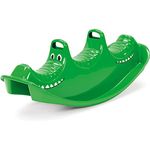 Dantoy 3 Persons Rocker and Seesaw, Durable Plastic with 3 Seats and Made in Denmark – Green Crocodile