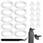 21pcs Water Bottle Lid Replacement for Thermoflask 24/32/40/64oz, Water Bottle Gasket Replacement Accessories & Tweezers Silicone O Ring Seal Ring Part Compatible with Thermoflask Spout Lid