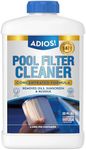 ADIOS! Pool Filter Cleaner, Deep Cleaning Soak Solution for Cartridge, Sand and DE Filters – Degreases and Restores Media (32oz)