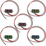 EMSea 5PCS Mini Digital Voltmeter with LED Display 2.5V - 30V Voltage Meter Voltage Measurement Module Voltage Tester Detector for Automobile Batteries