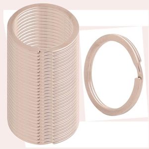 30 Pcs Flat Key Rings - 1.18” (30mm) Split Rings for Keys, DIY Crafts, Jewelry Making, Dog Tags - Silver