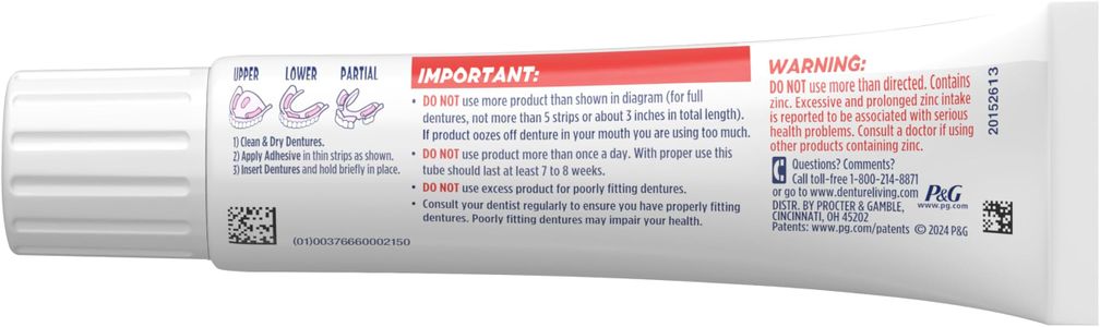 Fixodent Ultra Max Hold Denture Adhesive, 2.2 oz