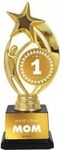 BAREEZE PURE World's Best Mom Trophy | Parents Trophy | Birthday Gifts for Mom Size 9.8 Inch | Pack of 1