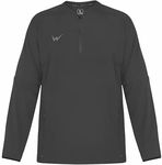 WEARCOG Baseball Cage Jacket for Men's | Adult Full Sleeve Batting Cage Jacket with Quarter-Zip Front for Baseball Softball, Graphite, Large