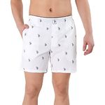 U.S. Polo Assn. Men Signature Logo Pure Cotton I021 Boxers - Pack Of 1 (WHITE XL)