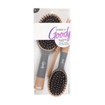 Goody Detangle It Oval Brush and Comb Combo, Brown and Gray, 3CT